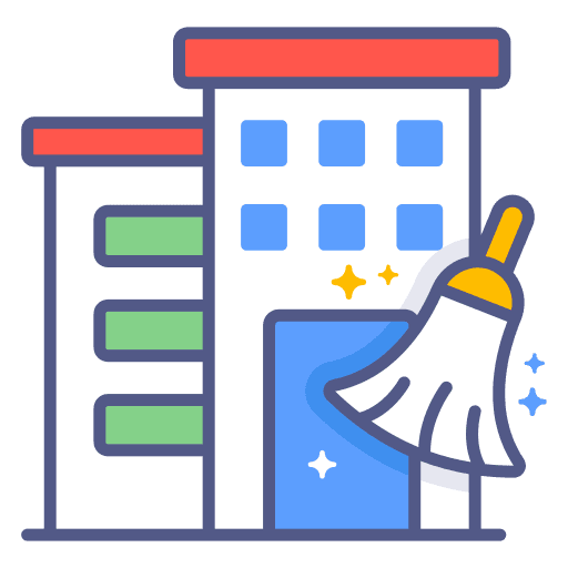 Hautch Cleaning 9 Construction worker cleaning office building with professional equipment.